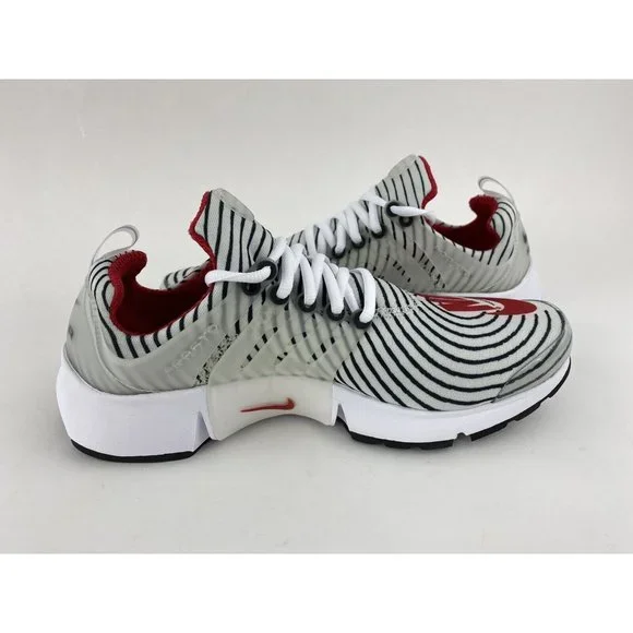 Nike Air Presto White Black Red Men's Sneakers Shoes Nike Logo Zebra CT3550-101 - Picture 11 of 12